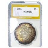 1885 Morgan Silver Dollar PGA MS63