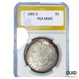 1881-S Morgan Silver Dollar PGA MS65