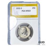 1932-S Washington Silver Quarter PGA MS63