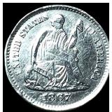 1867-S Silver Half Dime HIGH GRADE