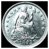 1853-S Silver Half Dime CLOSELY UNCIRCULATED