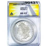 1880-O Mercury Silver Dollar ANACS MS63 Micro O