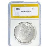 1892 Morgan Silver Dollar PGA MS63+