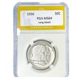 1936 Long Island Half Dollar PGA MS64