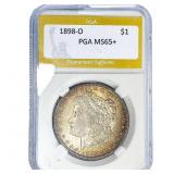1898-O Morgan Silver Dollar PGA MS65+
