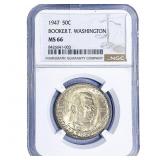 1947 Booker T Half Dollar NGC MS66