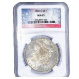 1884-O Morgan Silver Dollar NGC MS63