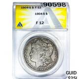 1904-S Morgan Silver Dollar ANACS F12