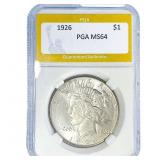 1926 Silver Peace Dollar PGA MS64