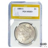 1880-S Morgan Silver Dollar PGA MS66+