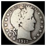 1913 Barber Half Dollar NICELY CIRCULATED
