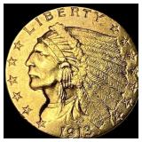 1913 Indian Head Gold $2.50 Quarter Eagle CLOSELY