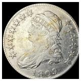 1809 Capped Bust Silver Half Dollar NEARLY  UNCIR