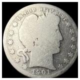 1901-S Barber Silver Half Dollar NICELY  CIRCULAT
