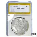 1885-O Morgan Silver Dollar PGA MS67