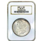 1880-S Morgan Silver Dollar NGC MS65