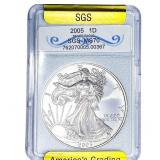 2002 Silver Eagle SGS MS70