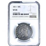 1811 Capped Bust Half Dollar NGC VF35