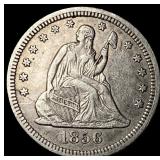 1856 Seated Liberty Quarter NEARLY UNCIRCULATED