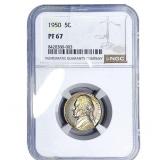 1950 Jefferson Nickel NGC PF67