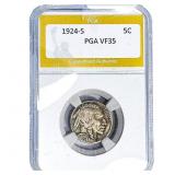 1924-S Buffalo Nickel PGA VF35