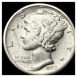 1928-S Silver Mercury Dime ABOUT UNCIRCULATED