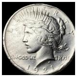 1921 Silver Peace Dollar NEARLY UNCIRCULATED