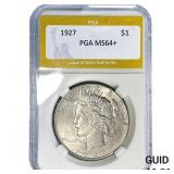 1927 Silver Peace Dollar PGA MS64+