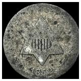 1852 Silver Three-Cent Piece NICELY CIRCULATED