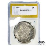 1890 Morgan Silver Dollar PGA MS63 PL