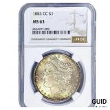1883-CC Morgan Silver Dollar NGC MS63