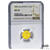 1856 Rare Gold Dollar NGC AU55