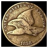 1858 Copper-Nickel Flying Eagle Cent LIGHTLY CIRCU