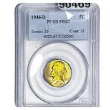1944-D Jefferson Nickel PCGS MS67