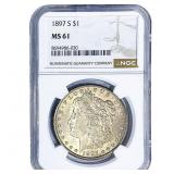 1897-S Morgan Silver Dollar NGC MS61