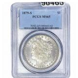 1879-S Morgan Silver Dollar PCGS MS65