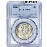 1944-D Walking Liberty Half Dollar PCGS MS65