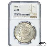 1899 Morgan Silver Dollar NGC MS62