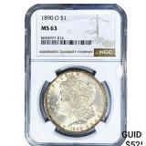 1890-O Morgan Silver Dollar NGC MS63