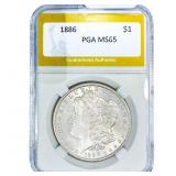 1886 Morgan Silver Dollar PGA MS65