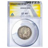 1916-D Barber Quarter ANACS EF45