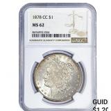 1878-CC Morgan Silver Dollar NGC MS62