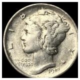 1918-D Silver Mercury Dime CLOSELY UNCIRCULATED