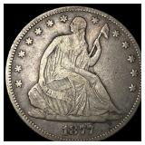 1877 Seated Liberty Half Dollar ABOUT UNCIRCULATED