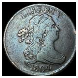 1804 Copper Half Cent Draped Bust LIGHTLY CIRCULAT