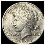 1921 Silver Peace Dollar NEARLY UNCIRCULATED