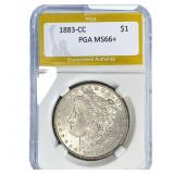 1883-CC Morgan Silver Dollar PGA MS66+