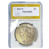 1927-D Silver Peace Dollar PGA MS63