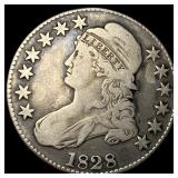 1828 Capped Bust Half Dollar LIGHTLY CIRCULATED