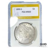 1890-S Morgan Silver Dollar PGA MS63